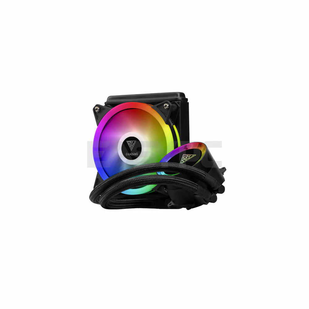 Gamdias Chione E2-120 LITE RGB Hydraulic Bearing Durable Teflon Tube Mirror Finish Pump CPU Cooler