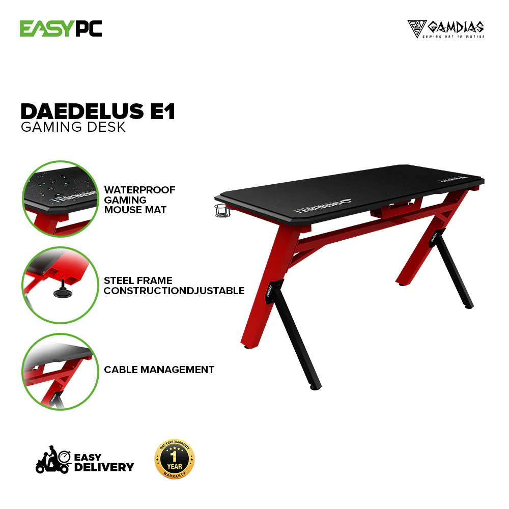Gamdias Daedelus E1 Gaming Desk 14BAN GADA2107 - Image 2