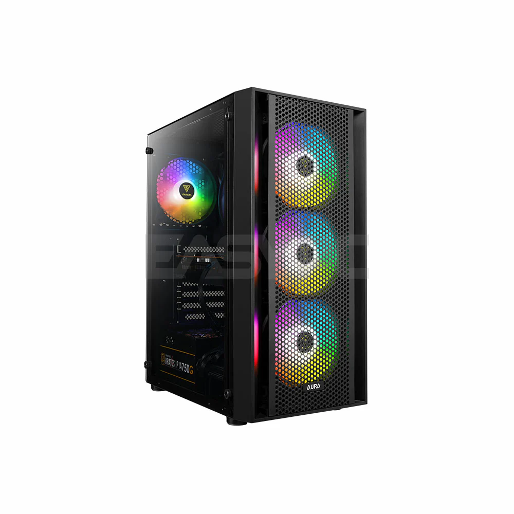Gamdias GC2 Aura Mid Tower ATX Gaming PC Case Black