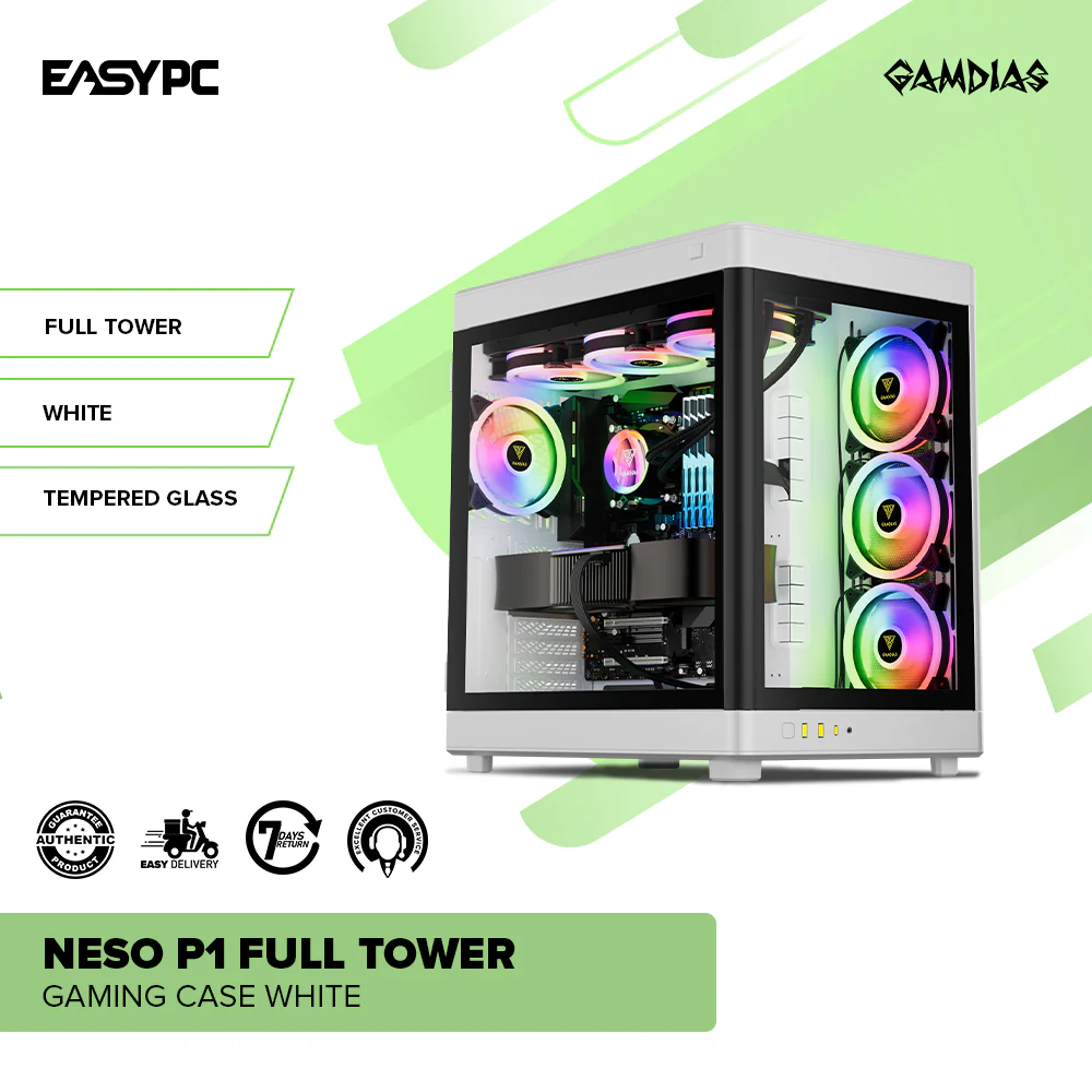 Gamdias Neso P1 Full Tower Gaming Case White