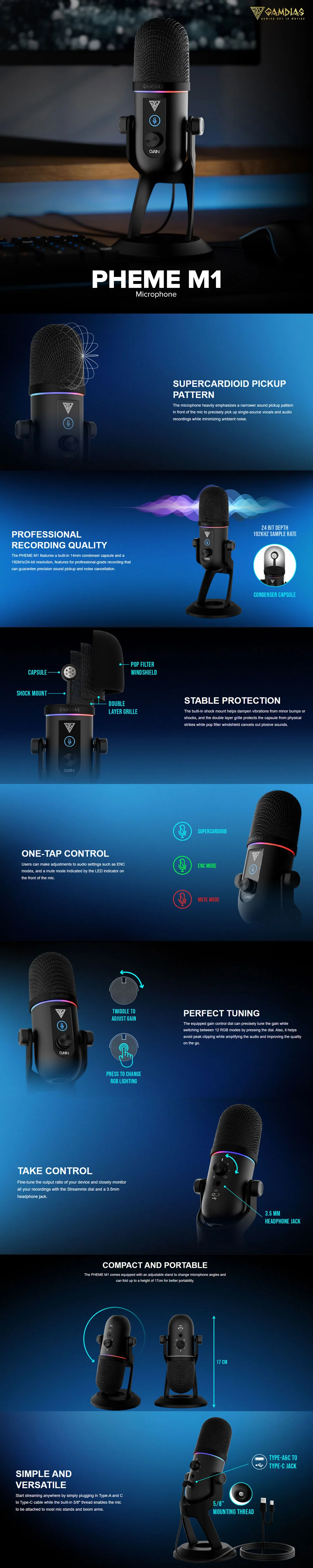 Gamdias PHEME M1 Microphone - Image 6