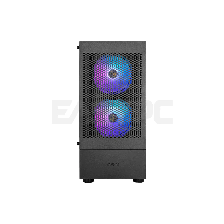 Gamdias Talos E3 Mesh Built-in ARGB Fan Mid Tower Gaming Case Black