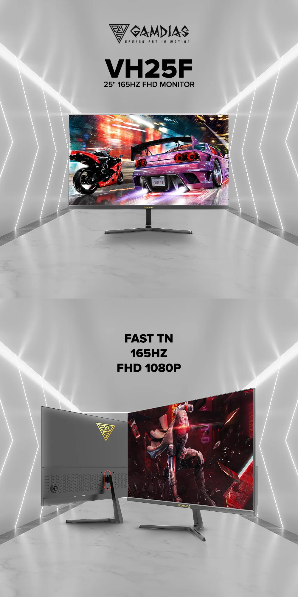 Gamdias VH25F 25" 165HZ FHD Monitor - Image 5