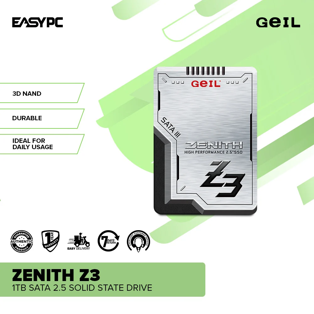 GeIL Zenith Z3 128GB / 256GB / 512GB / 1TB SATA 2.5 High-performance Solid State Drive - Image 11