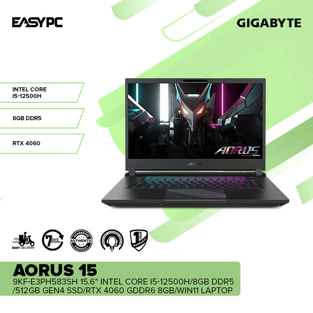 GIGABYTE AORUS 15 9KF-E3PH583SH 15.6" Intel Core i5-12500H Laptop - Image 2