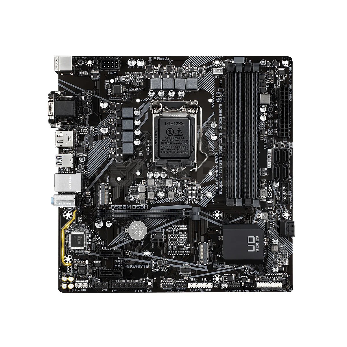 Gigabyte B560M-DS3H Socket LGA 1200 Ddr4 Ultra Durable Motherboard with Direct 6+2 Phases Digital VRM, RGB FUSION 2.0, Q-Flash Plus Gaming Motherboard - Image 3