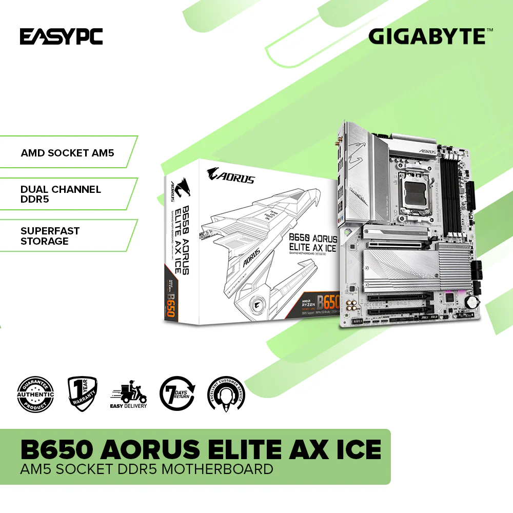 Gigabyte B650 AORUS ELITE AX ICE AM5 Socket DDR5 Motherboard - Image 2