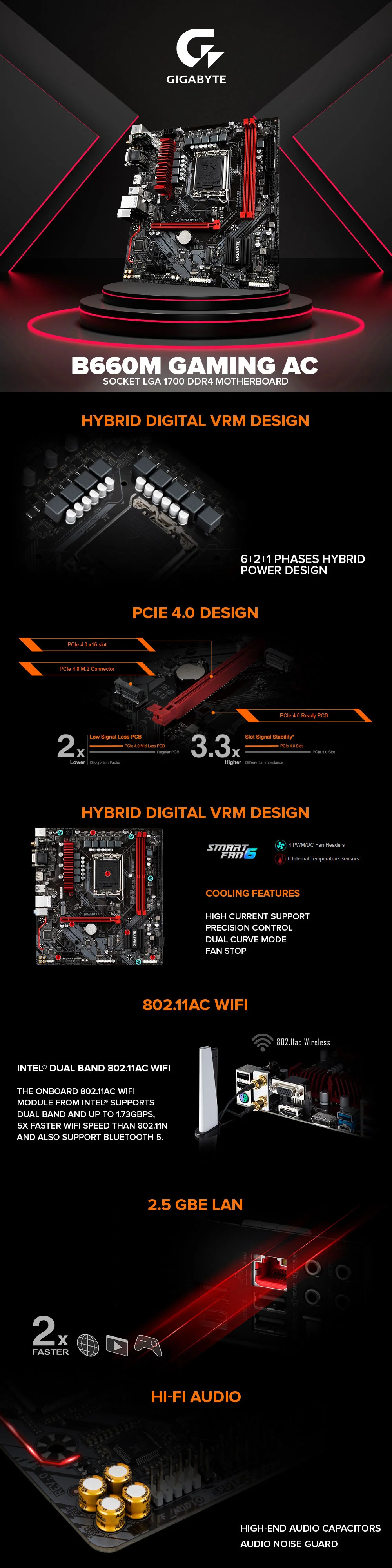 Gigabyte B660M GAMING AC Socket LGA 1700 Ddr4 Motherboard - Image 7