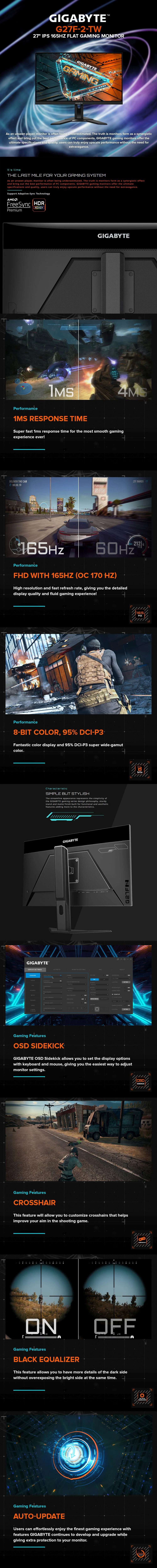 Gigabyte G27F-2-TW 27 IPS 165Hz Flat Gaming Monitor - Image 7