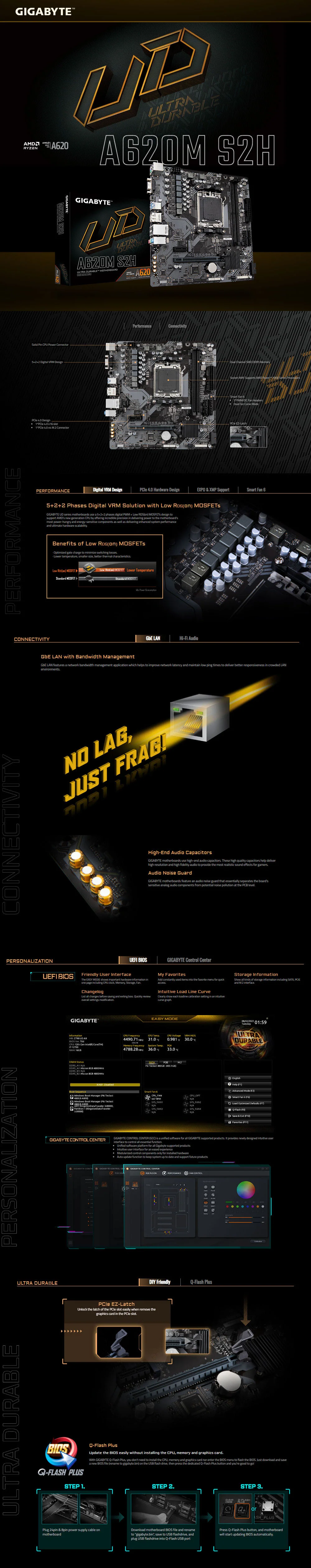 Gigabyte GA-A620M-S2H Socket Am5 Ddr5 Motherboard - Image 6