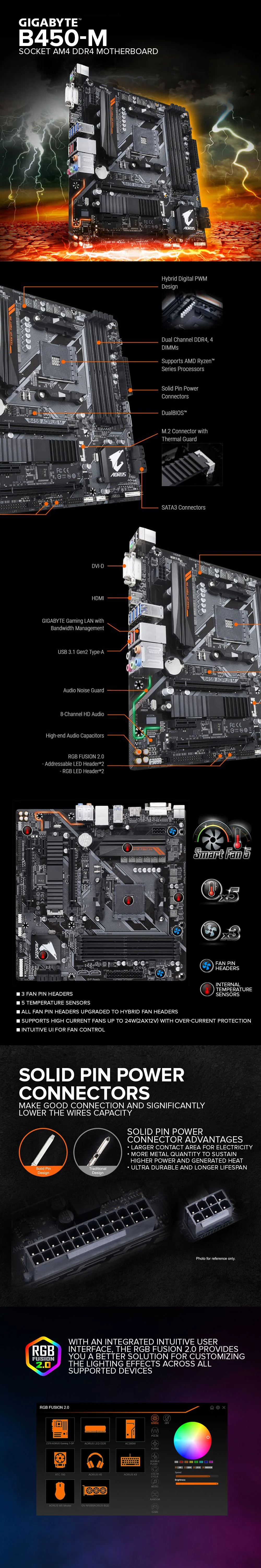 Gigabyte GA-B450-M Motherboard Socket Am4 Ddr4 - Image 7