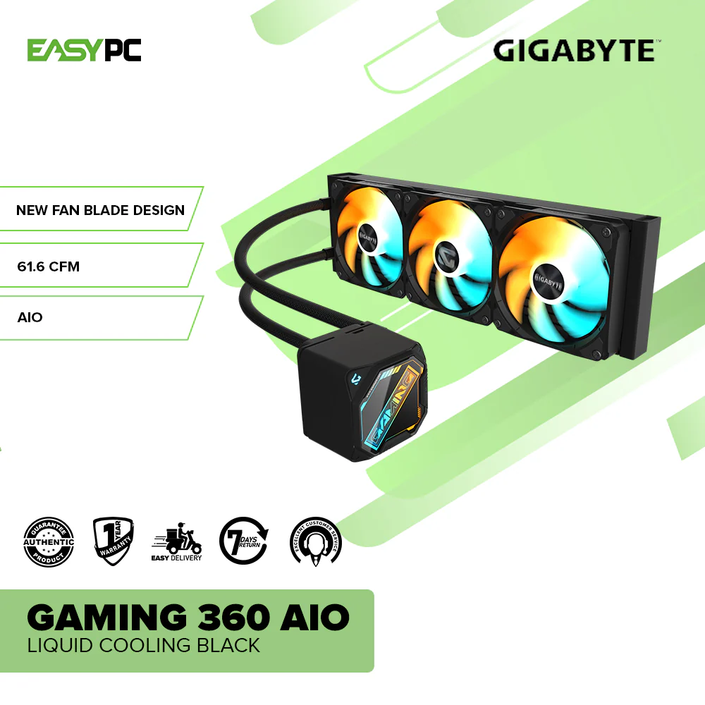 Gigabyte Gaming 360 AIO Liquid Cooling Black - Image 2