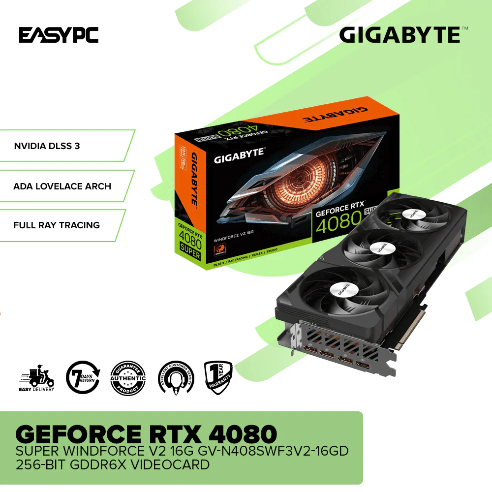 Gigabyte NVIDIAÂ® GeForce RTXÂ™ 4080 SUPER WINDFORCE V2 16G GV-N408SWF3V2-16GD 256-bit GDDR6X Videocard - Image 2