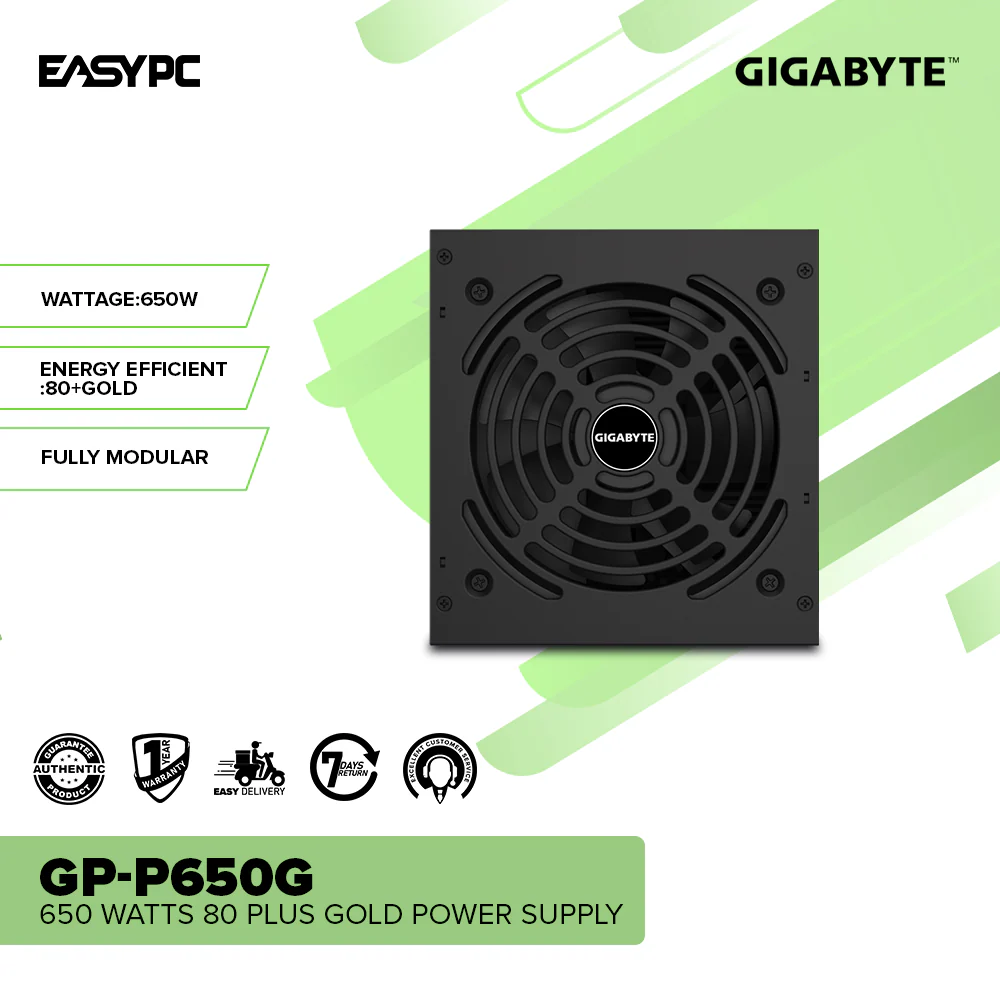 Gigabyte GP-P650G 650 watts 80 Plus Gold Power Supply - Image 2