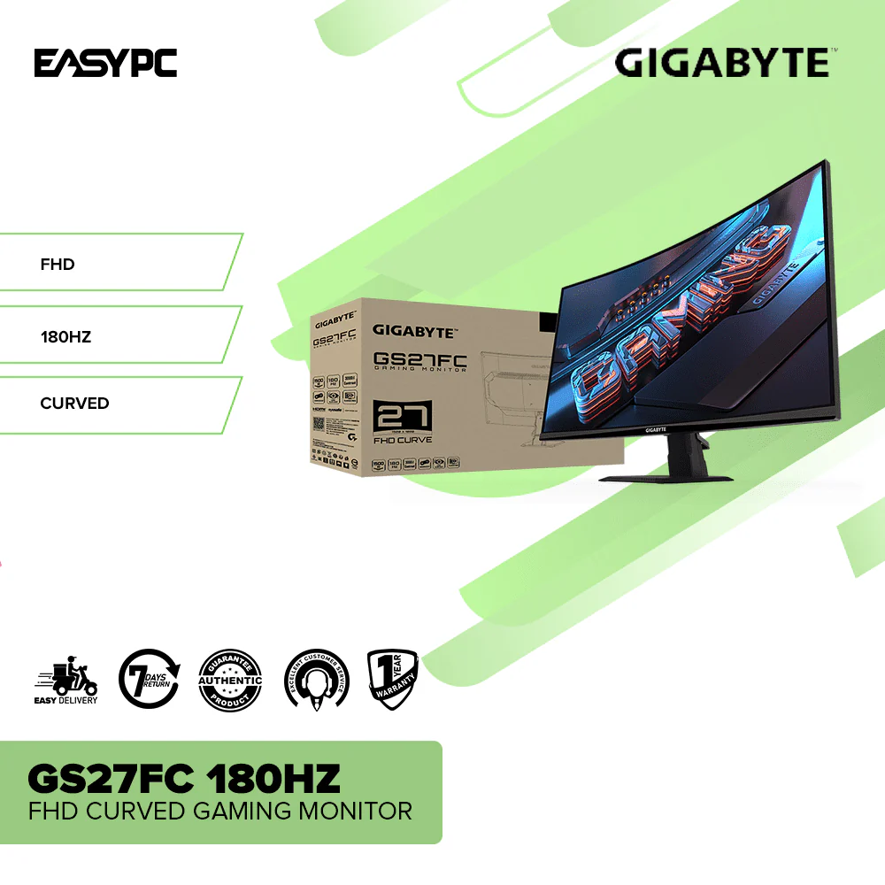 Gigabyte GS27FC 180HZ FHD Curved Gaming Monitor - Image 2