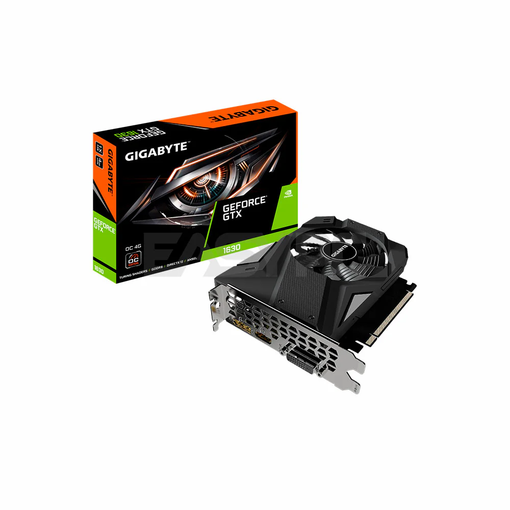 Gigabyte NVIDIA® GeForce GTX 1630 OC GV-N1630OC-4GD Integrated 4GB GDDR6 64bit memory interface 80mm unique blade fan Gaming Videocard