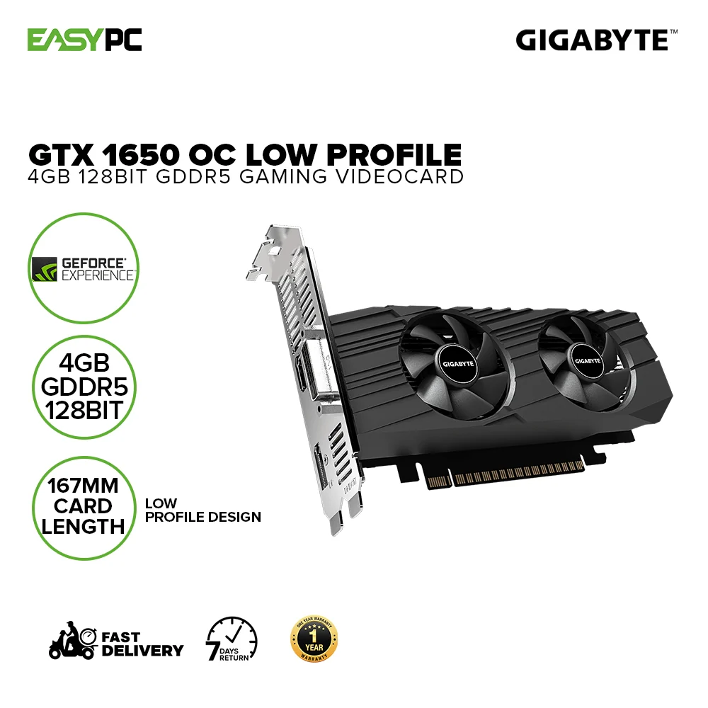 Gigabyte NVIDIA® GeForce GTX 1650 OC Low Profile 4gb 128bit GDdr6 Gaming Videocard - Image 5