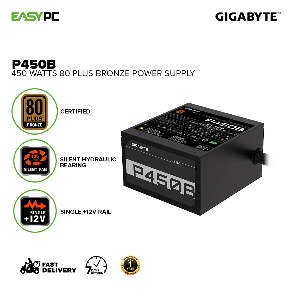 Gigabyte P450B 450 watts 80 Plus Bronze Power Supply - Image 2