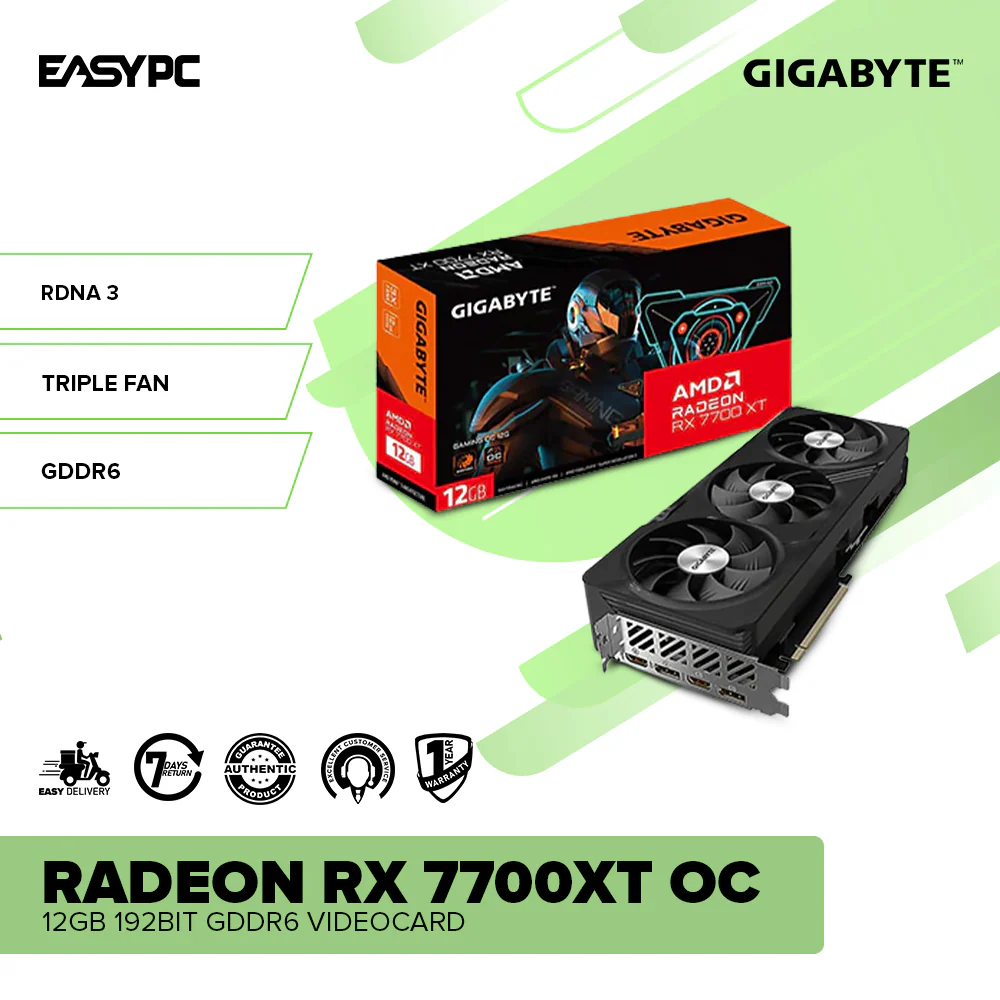 GIGABYTE RADEON RX 7700XT GAMING OC 12GB 192bit GDDR6 videocard - Image 2