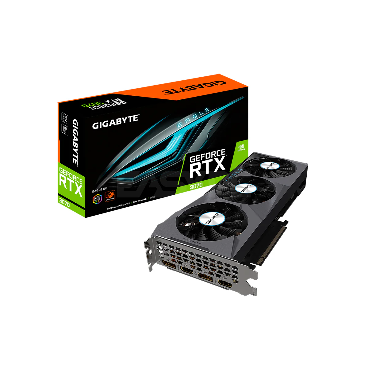 Gigabyte NVIDIA® GeForce RTX™ 3070 Eagle Windforce OC GV-N3070EAGLE-8GD 8gb 256bit GDdr6 Gaming Videocard RGB