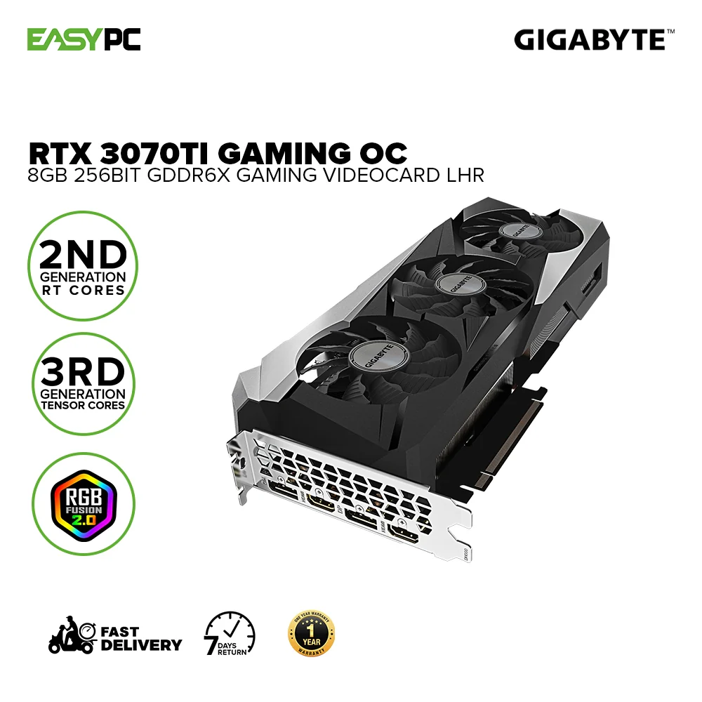 Gigabyte NVIDIA® GeForce RTX™ 3070Ti Gaming OC 8gb 256bit GDdr6X Gaming Videocard LHR - Image 2