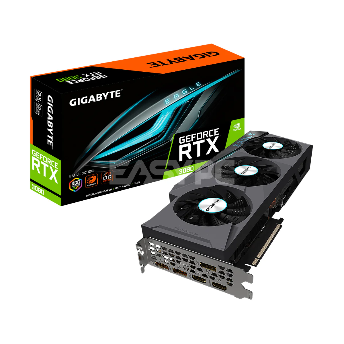 Gigabyte NVIDIA® GeForce RTX™ 3080 Eagle OC GV-N3080EAGLE OC-10GD Gaming Videocard 10gb 320bit GDdr6X