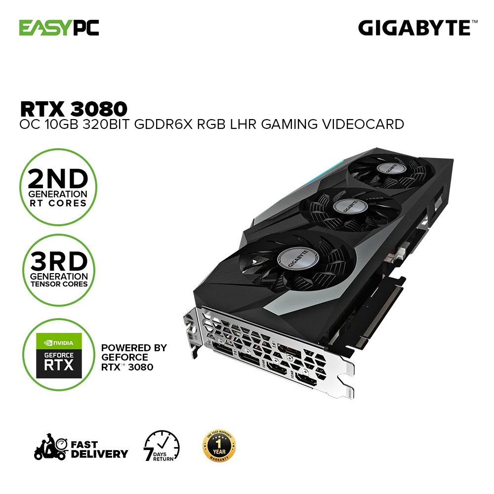 Gigabyte NVIDIA® GeForce RTX™ 3080 Gaming OC 10GB GDDR6X Gaming Videocard LHR - Image 2