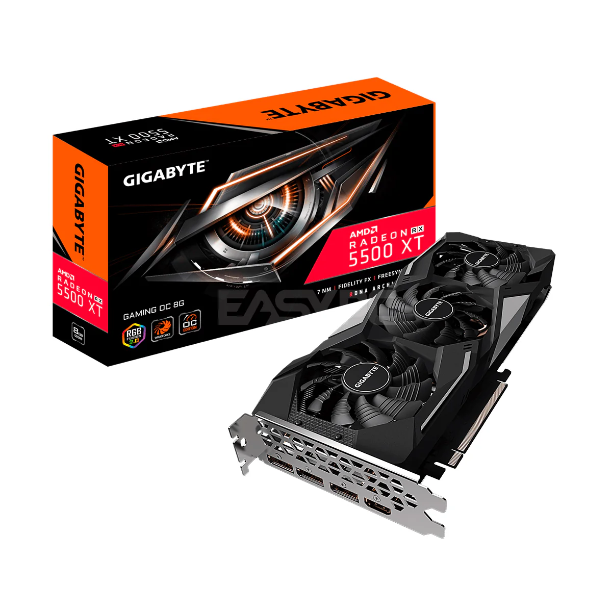 Gigabyte Rx 5500XT Gaming OC Tri Fan Videocard 8GB 128bit GDdr6