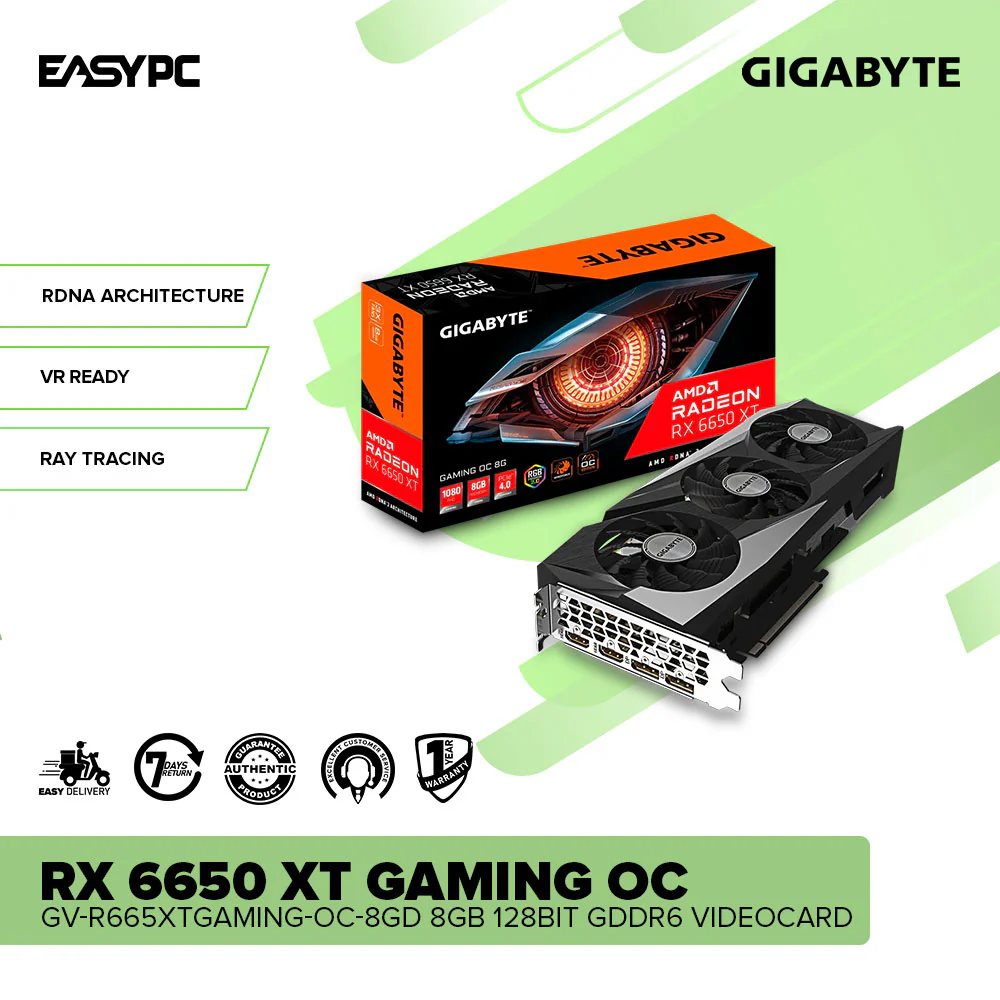 GIGABYTE RX 6650 XT GAMING OC GV-R665XTGAMING-OC-8GD 8gb 128bit GDDR6 videocard - Image 2