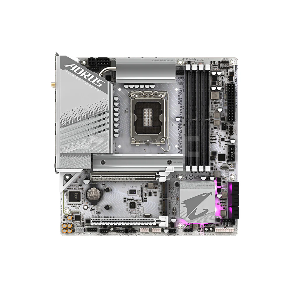 Gigabyte Z790M-A-ELITE-AX-ICE Socket LGA 1700 DDR5 Motherboard