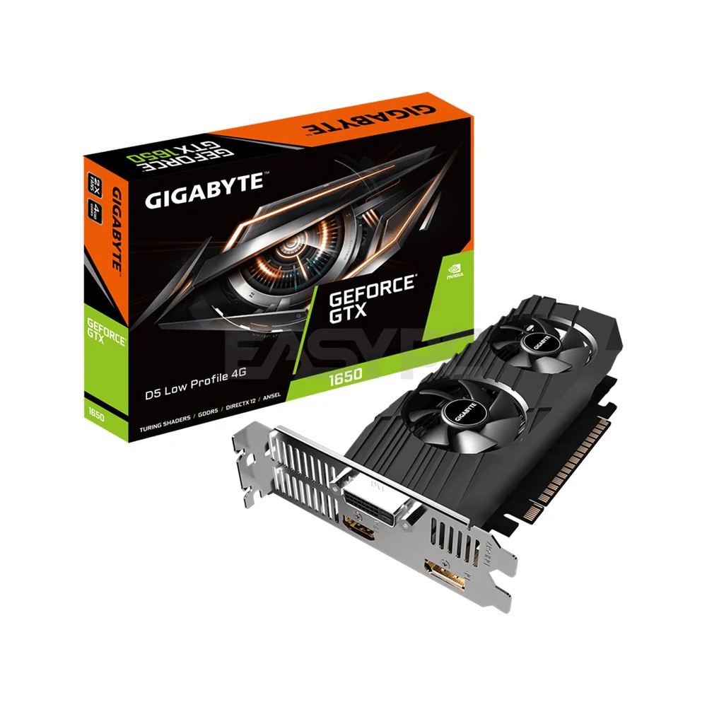 Gigbayte NVIDIAÂ® GeForce GTX 1650 D5 Low Profile GV-N1650D5-4GL 4gb 128bit GDdr5 Gaming Videocard