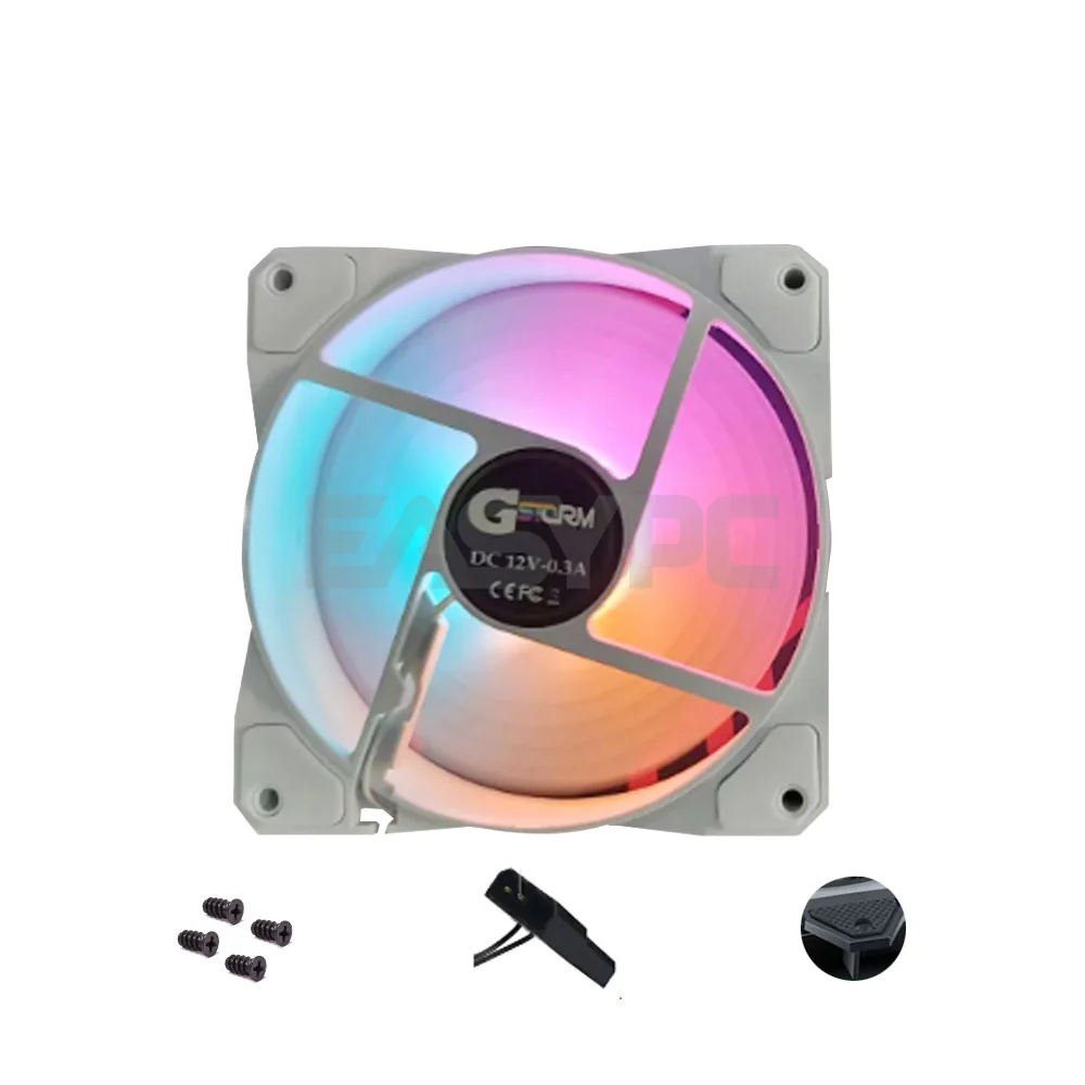 Gstorm Blaze FS 120mm RGB and LED Lighting Chassis Fan White - Image 3