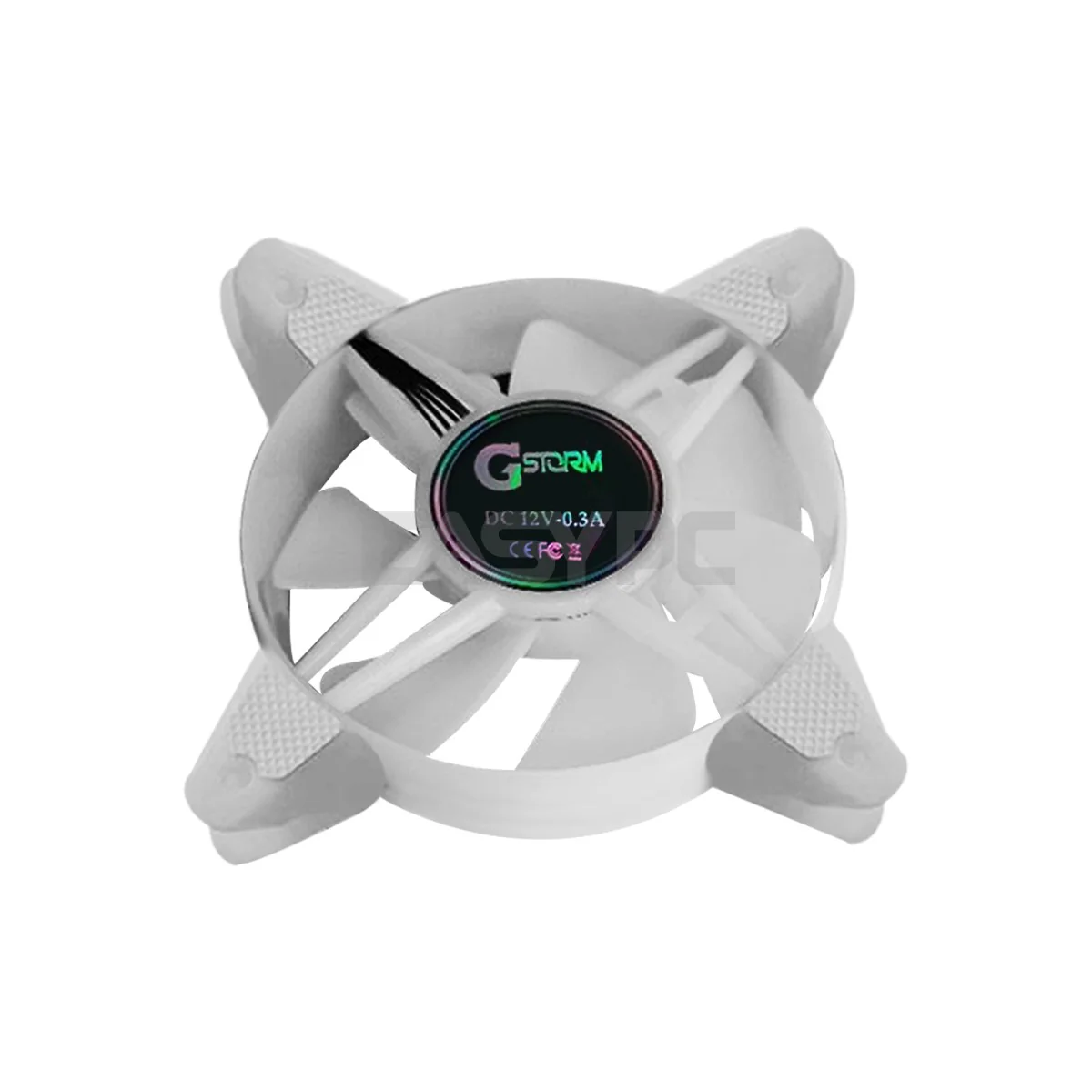 Gstorm Phantom 3in1 120mm Chassis Fan w/Control Hub and Remote ARGB Black and White - Image 8