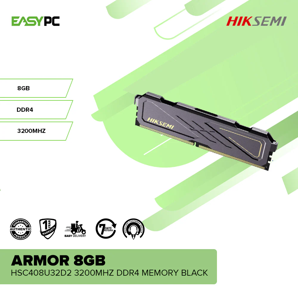 Hiksemi Armor 8GB HSC408U32D2 3200Mhz DDR4 Memory Black - Image 2