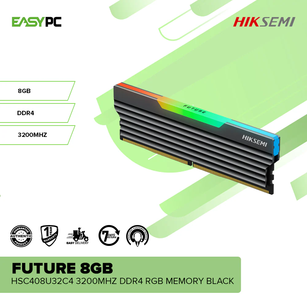 Hiksemi Future 8GB HSC408U32C4 3200Mhz DDR4 RGB Memory Black - Image 2