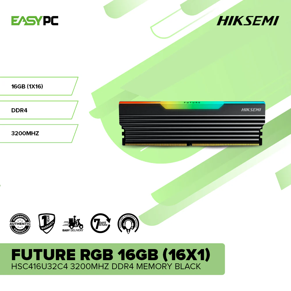 Hiksemi Future RGB 16GB (16x1) HSC416U32C4 3200Mhz DDR4 Memory Black - Image 2