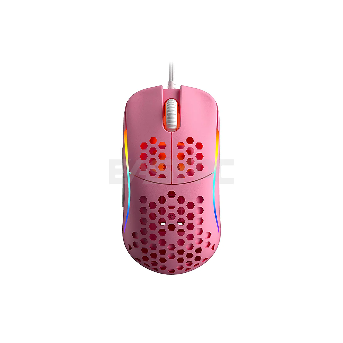 HK Gaming - Naos M RGB Gaming Mouse - Ultra Lightweight Honeycomb Shell/Wired/Prism Pink/Medium/PWM3360 Sensor (4895233307011) 4JTP HKNa1732