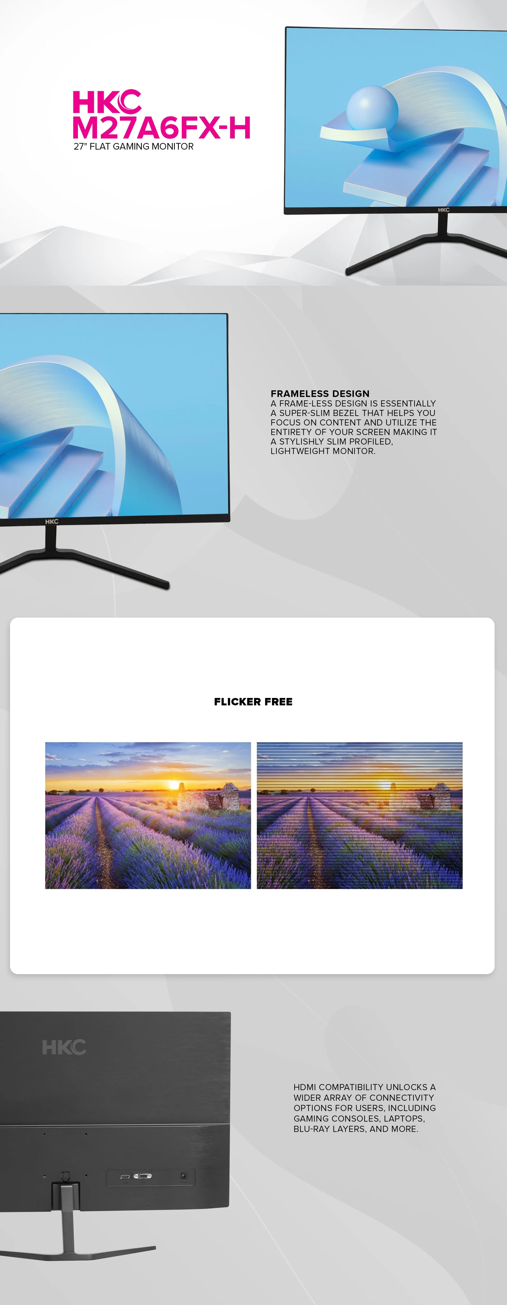 HKC M27A6FX-H 27" 75Hz Led Monitor - Image 4