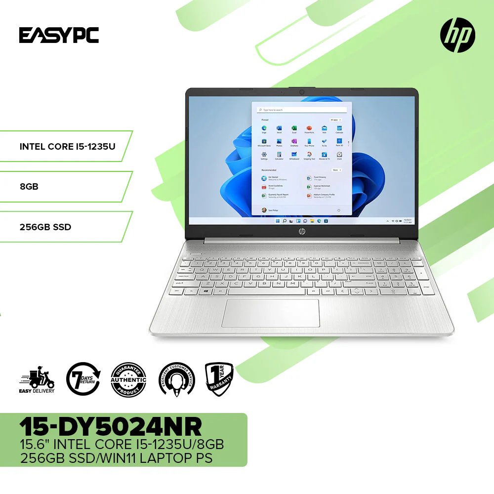 HP 15-dy5024nr 15.6 Intel Core i5-1235U/8GB/256GB SSD/Win11 Laptop PS - Image 2