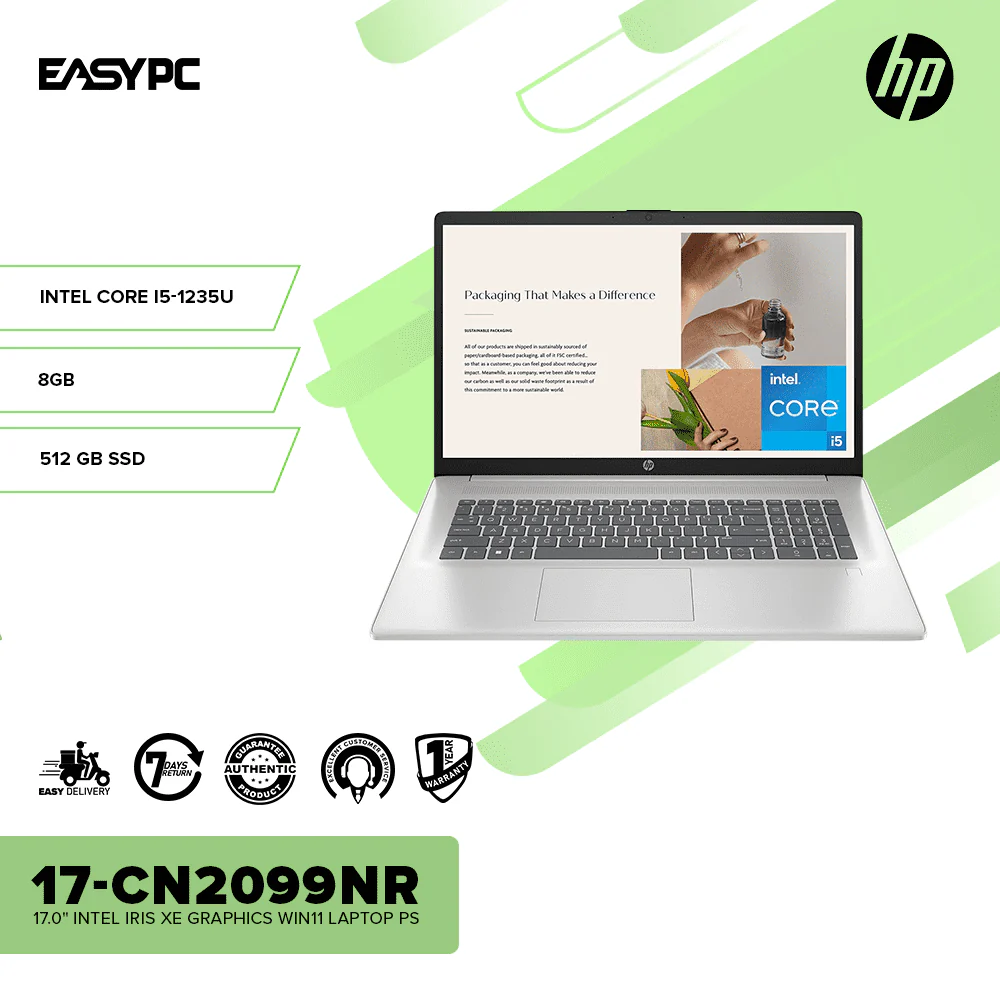 HP 17-cn2099nr 17.0" Intel Core i5-1235U/8GB/512 GB SSD/Intel Iris Xe Graphics/Win11 Laptop PS - Image 2