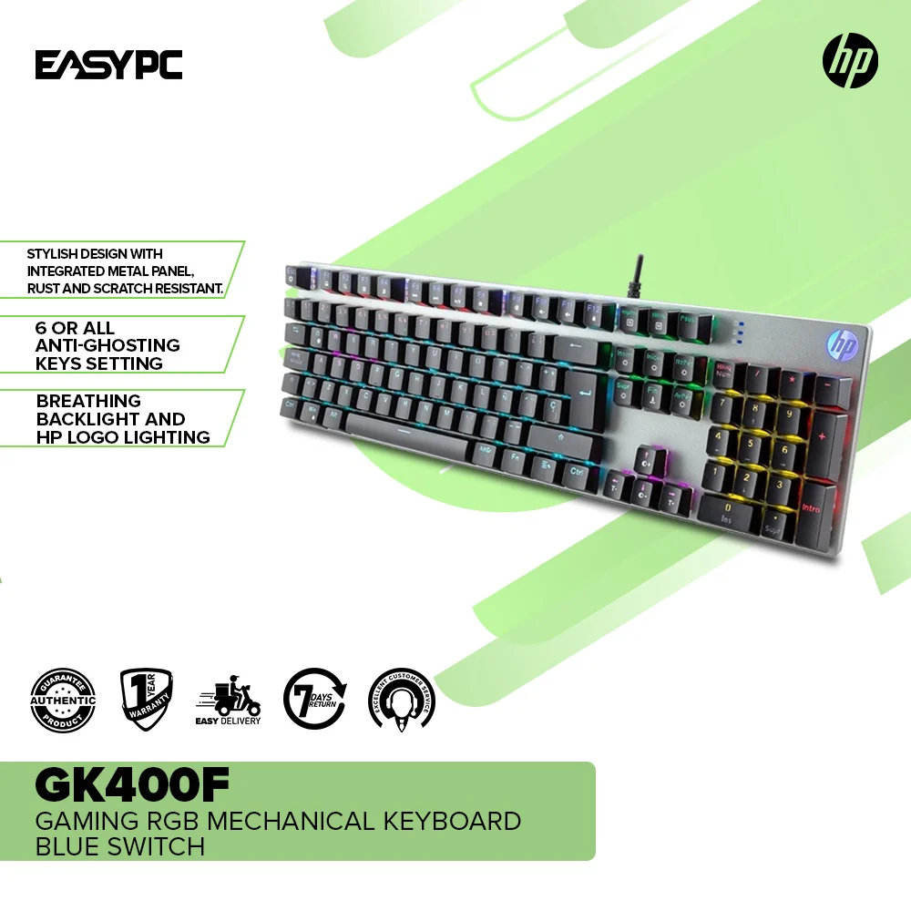 HP GK400F Gaming RGB Mechanical Keyboard Blue switch - Image 2