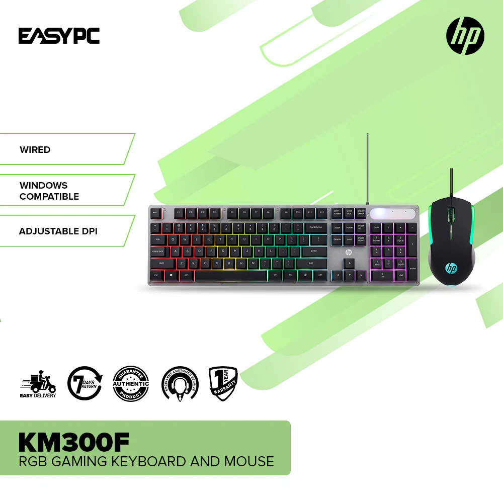 HP KM300F RGB Gaming Keyboard and Mouse - Image 2