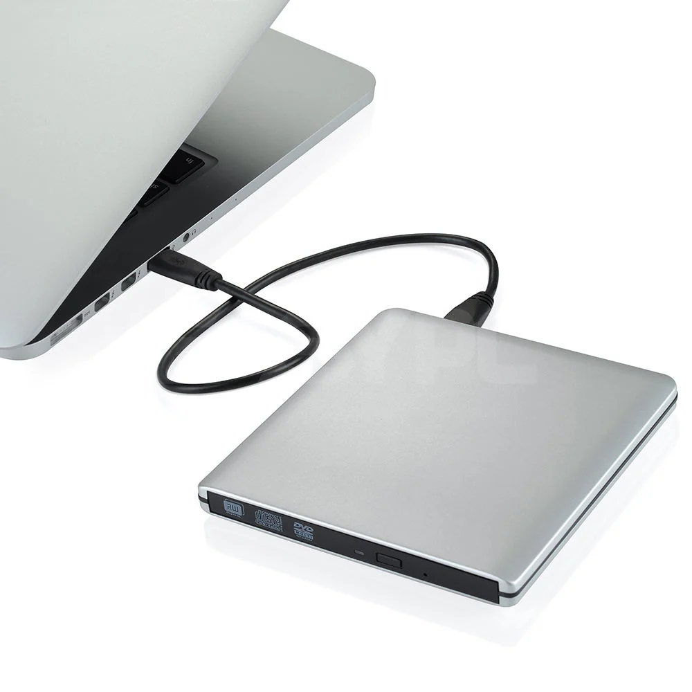 HP Ultra Slim External DVD Writer USB Silver - Image 2
