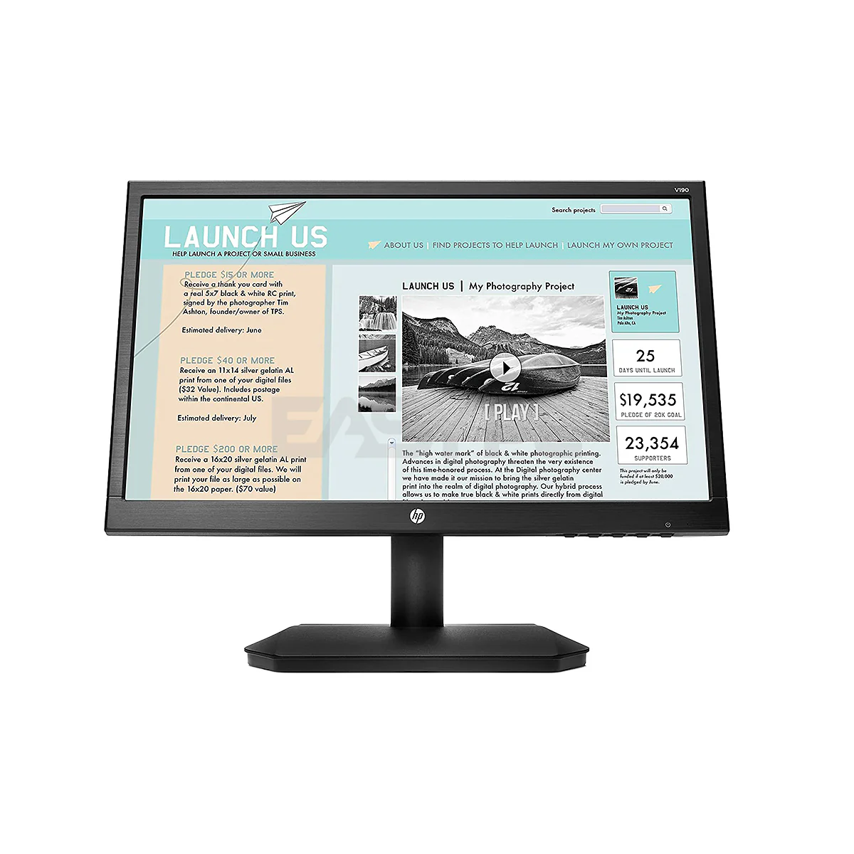 HP V190 2NK17AA 18.5 Inches 60Hz Monitor