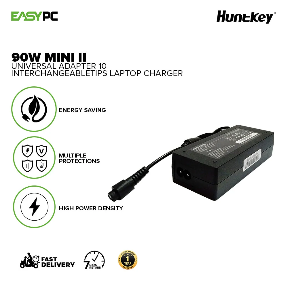 Huntkey 90W Mini Ii Universal Adapter 10 Interchangeabletips Laptop Chargers Universal - Image 2