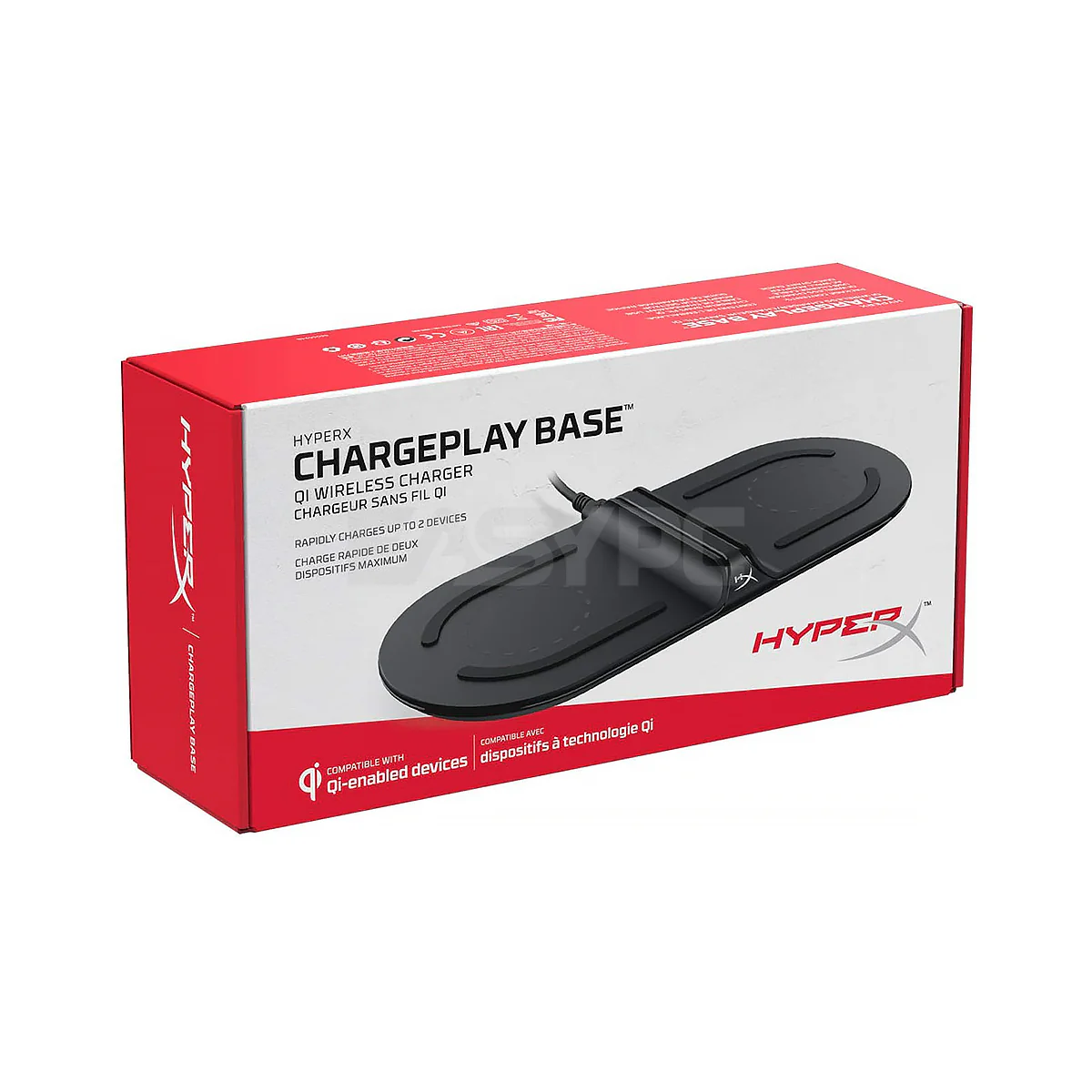 HyperX Charges two devices simultaneously, LED charging indicators, Rapid wireless charging, Case friendly, Charge Play Base Qi Wireless Charger (HX-CPBS-A) 1ION KIHX2320