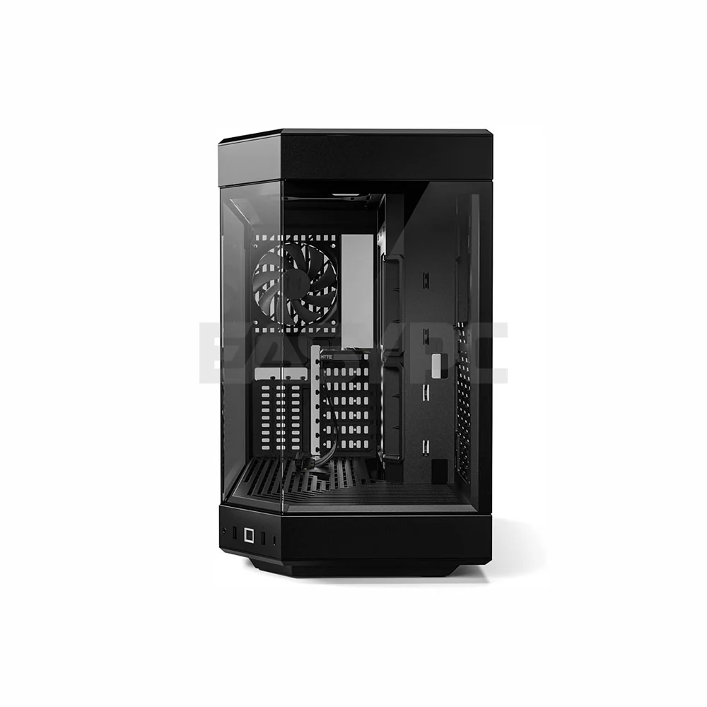 HYTE Y60 Dual Chamber Panoramic ATX Mid Tower Tempered Glass Gaming PC Case Black - Image 4