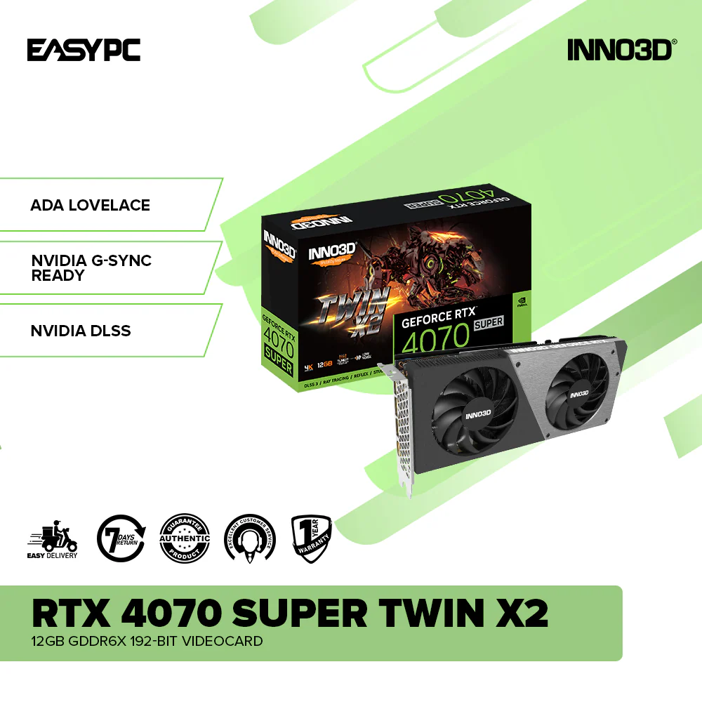 INNO3D NVIDIAÂ® GeForce RTXÂ™ 4070 Super Twin X2 12gb GDDR6X 192-bit Videocard - Image 2