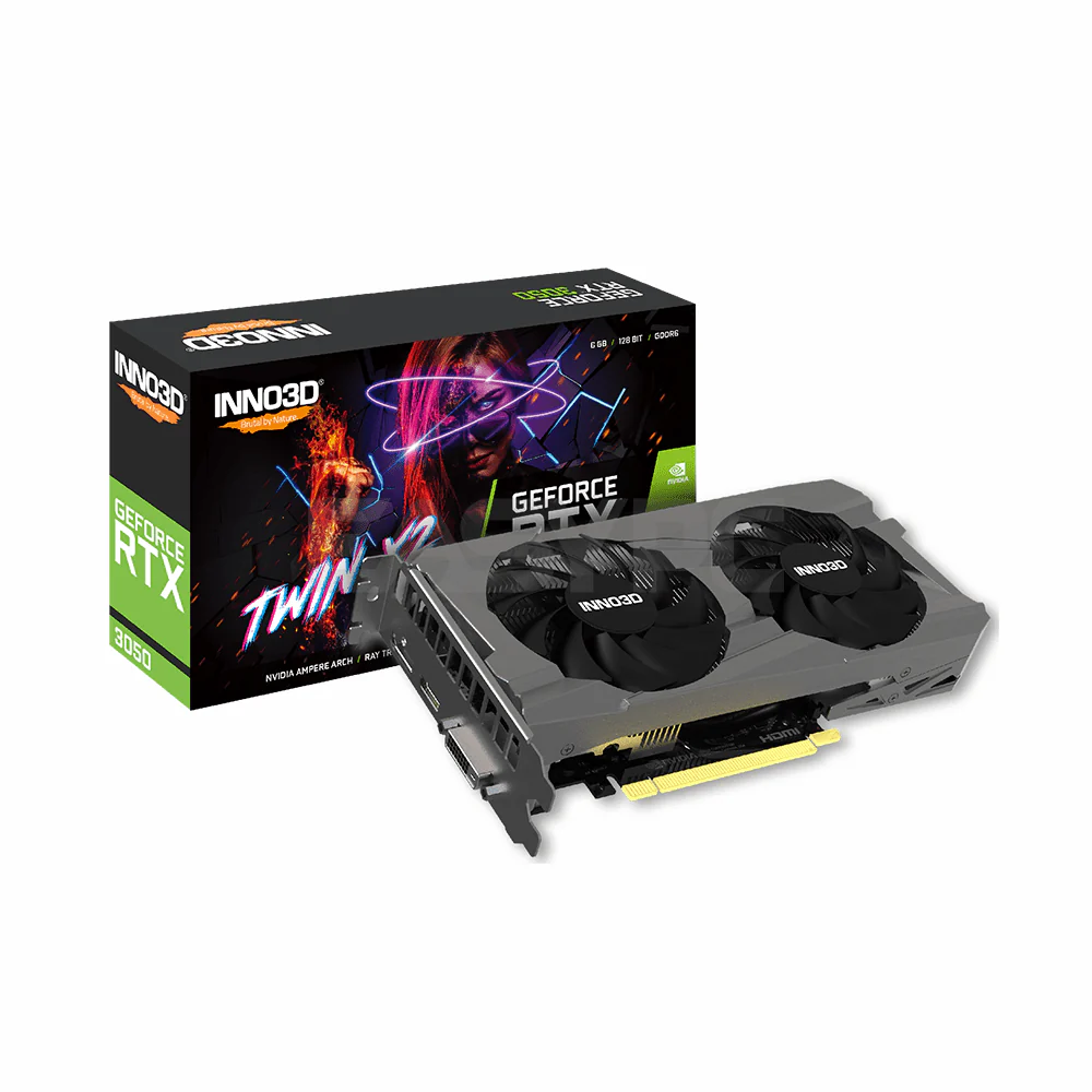 Inno3D Nvidia Geforce RTX 3050 Twin X2 OC N30502-06D6-1711VA60 6GB 128bit GDDR6 Videocard