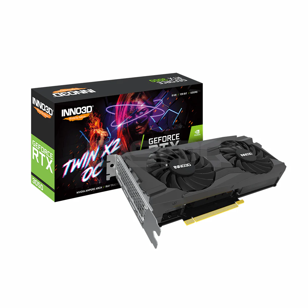 Inno3D Nvidia Geforce RTX 3050 Twin X2 OC N30502-08D6X-1711VA41 8GB 128bit GDDR6 Videocard